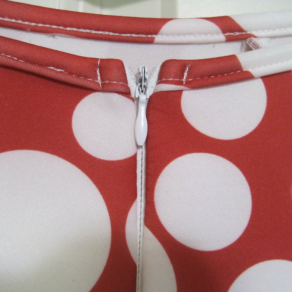 Rainbow red and white polka dot skirt sz M - Picture 4 of 10